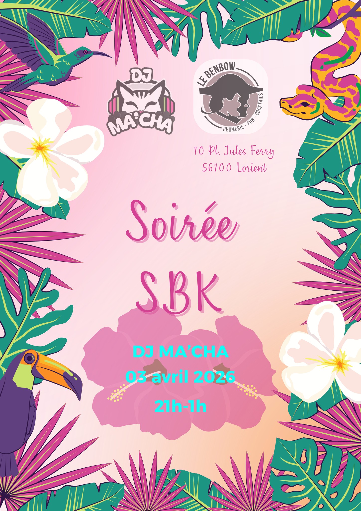 Affiche de Soirée SBK nouveau lieu