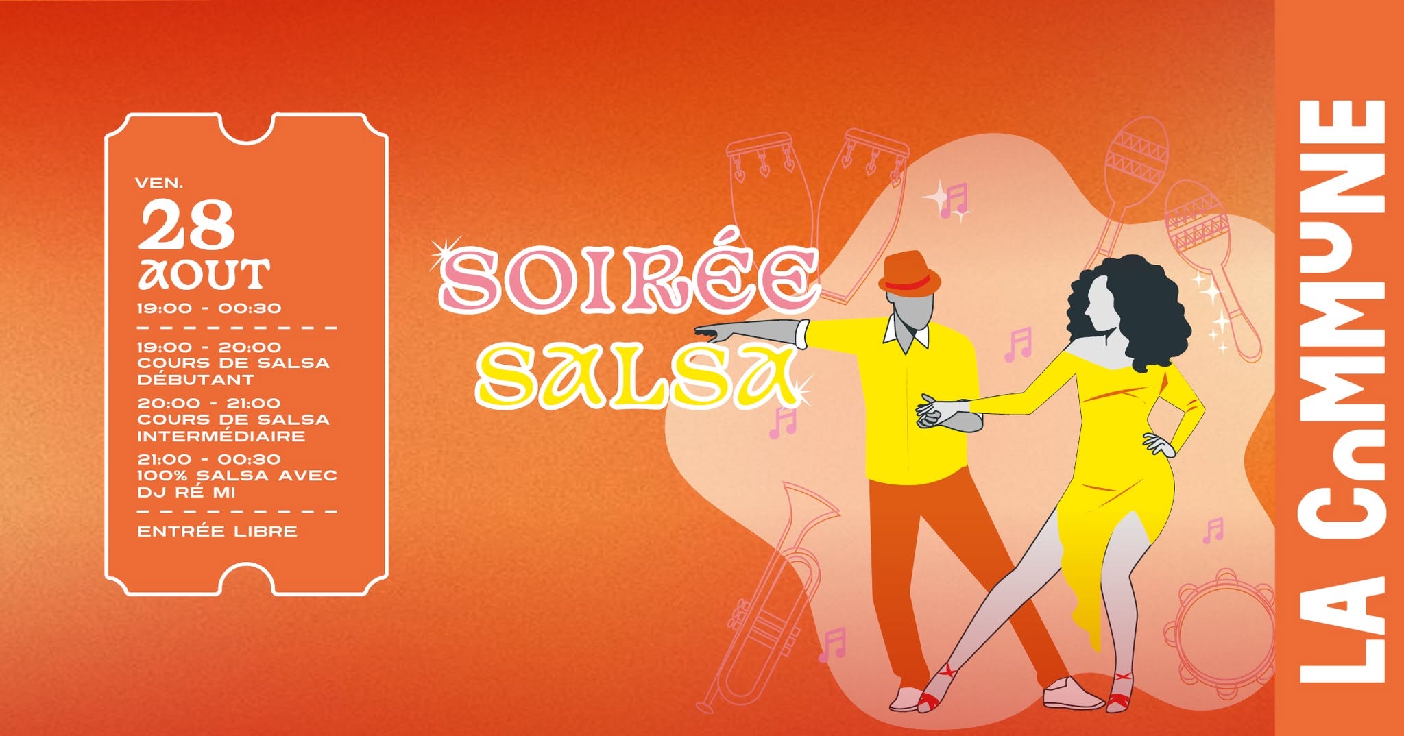 Affiche de Soirée 100% Salsa 💃