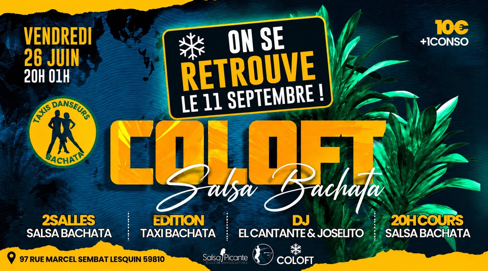 Affiche de COLOFT Soirées Salsa & Bachata 2 salles