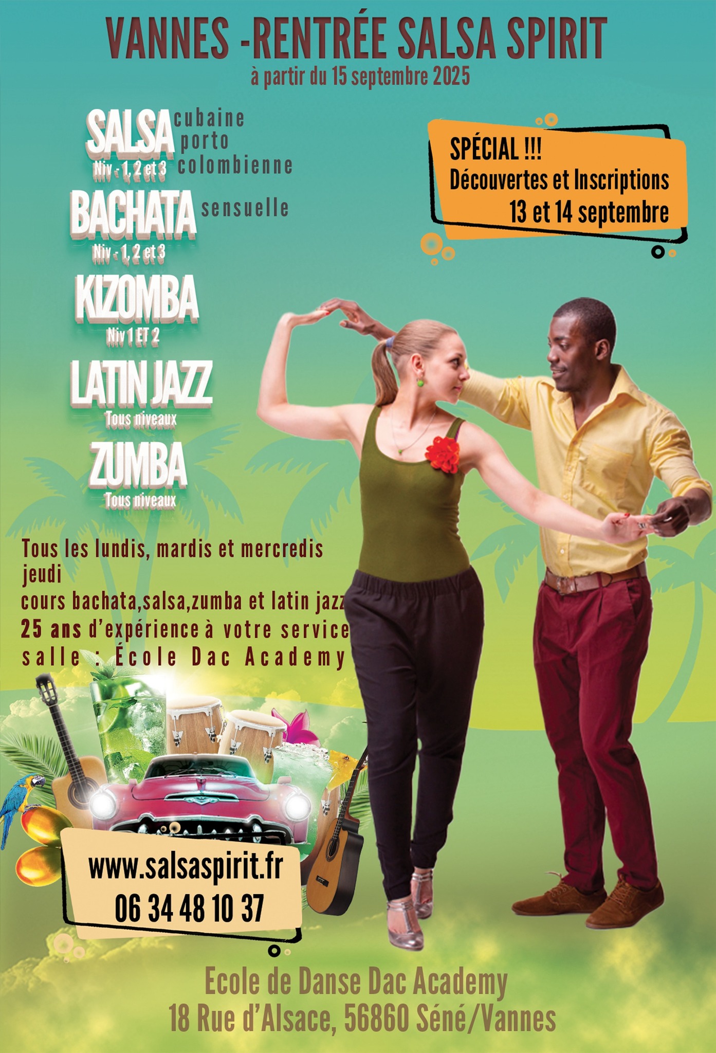 Affiche de Rentrée Salsa Spirit Vannes 2025