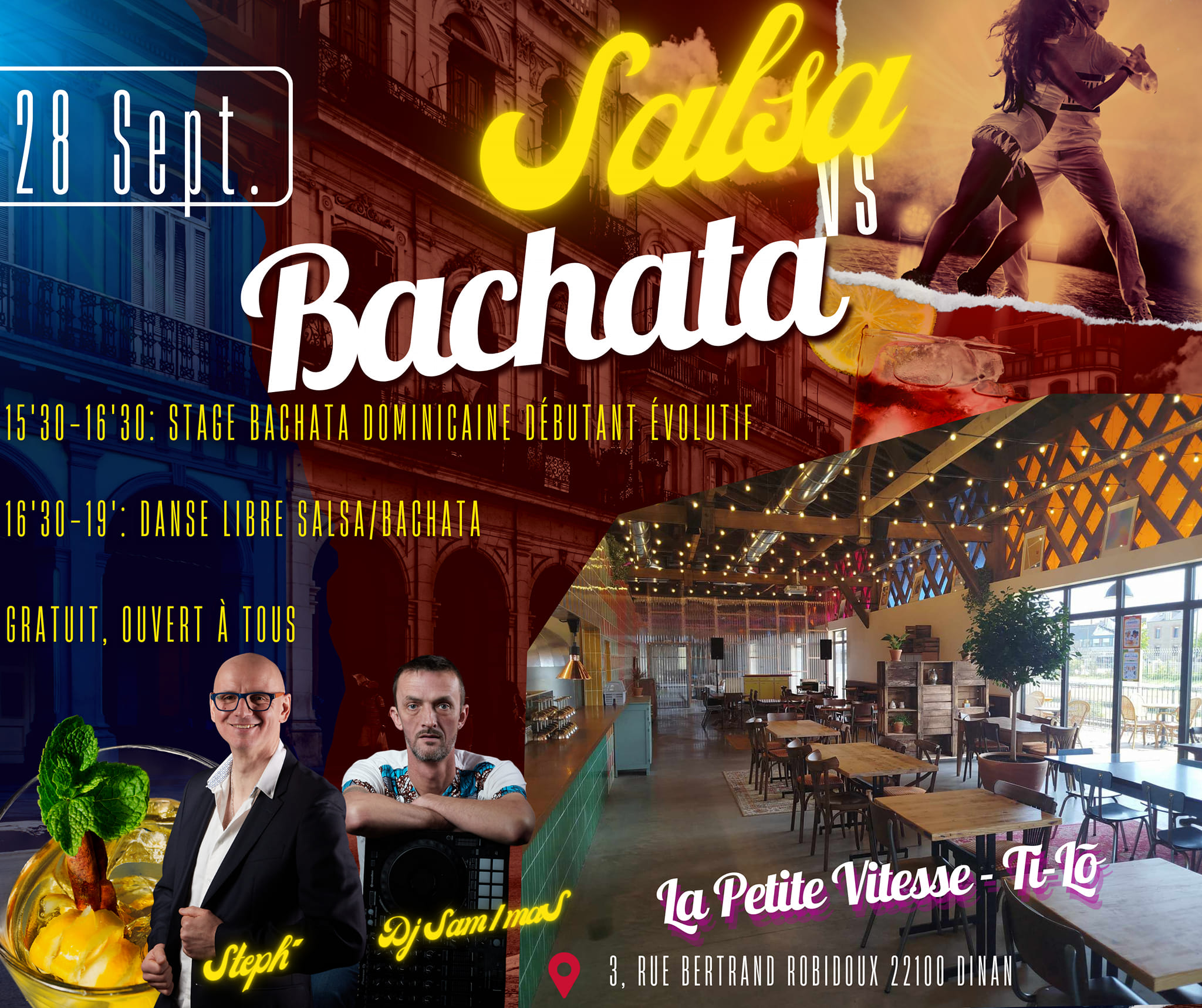 Affiche de Salsa/Bachata à Dinan
