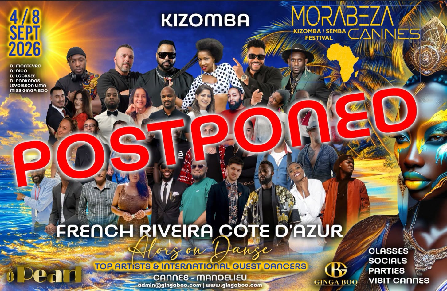 Affiche de POSTPONED Morabeza Cannes Kizomba Festival ☀️French Riveira Cote D'azur ☀️ 