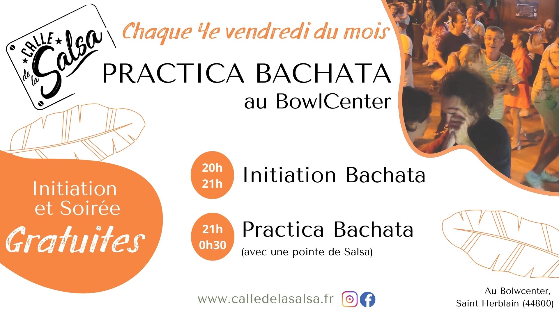 Affiche de Practica Bachata au Bowlcenter