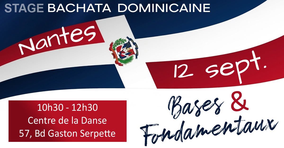 Affiche de Stage Bachata dominicaine bases et fondamentaux 