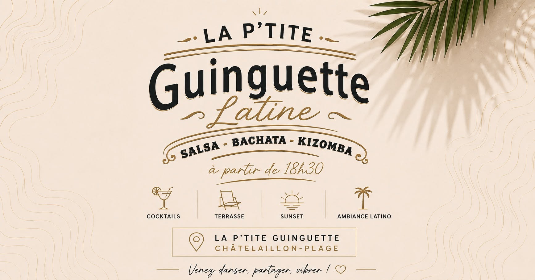 Affiche de La P’tite Guinguette Latine by SALSA PIMENTE