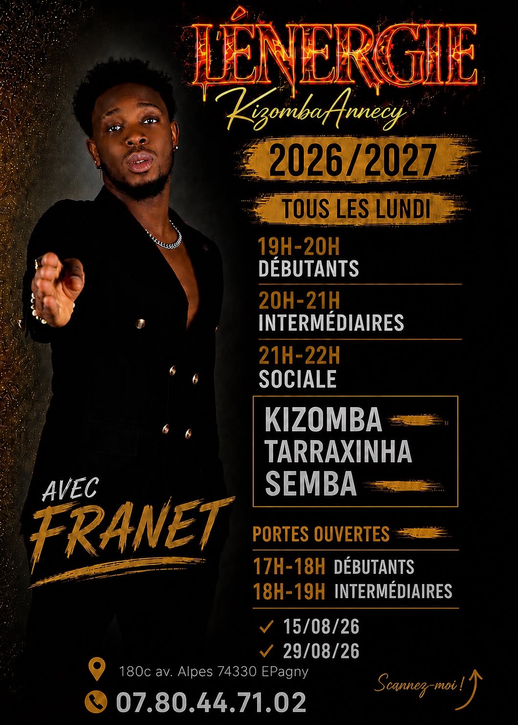 Affiche de 🔥 Portes Ouvertes – L’ÉNERGIE Kizomba Annecy | Saison 2026/2027 🔥