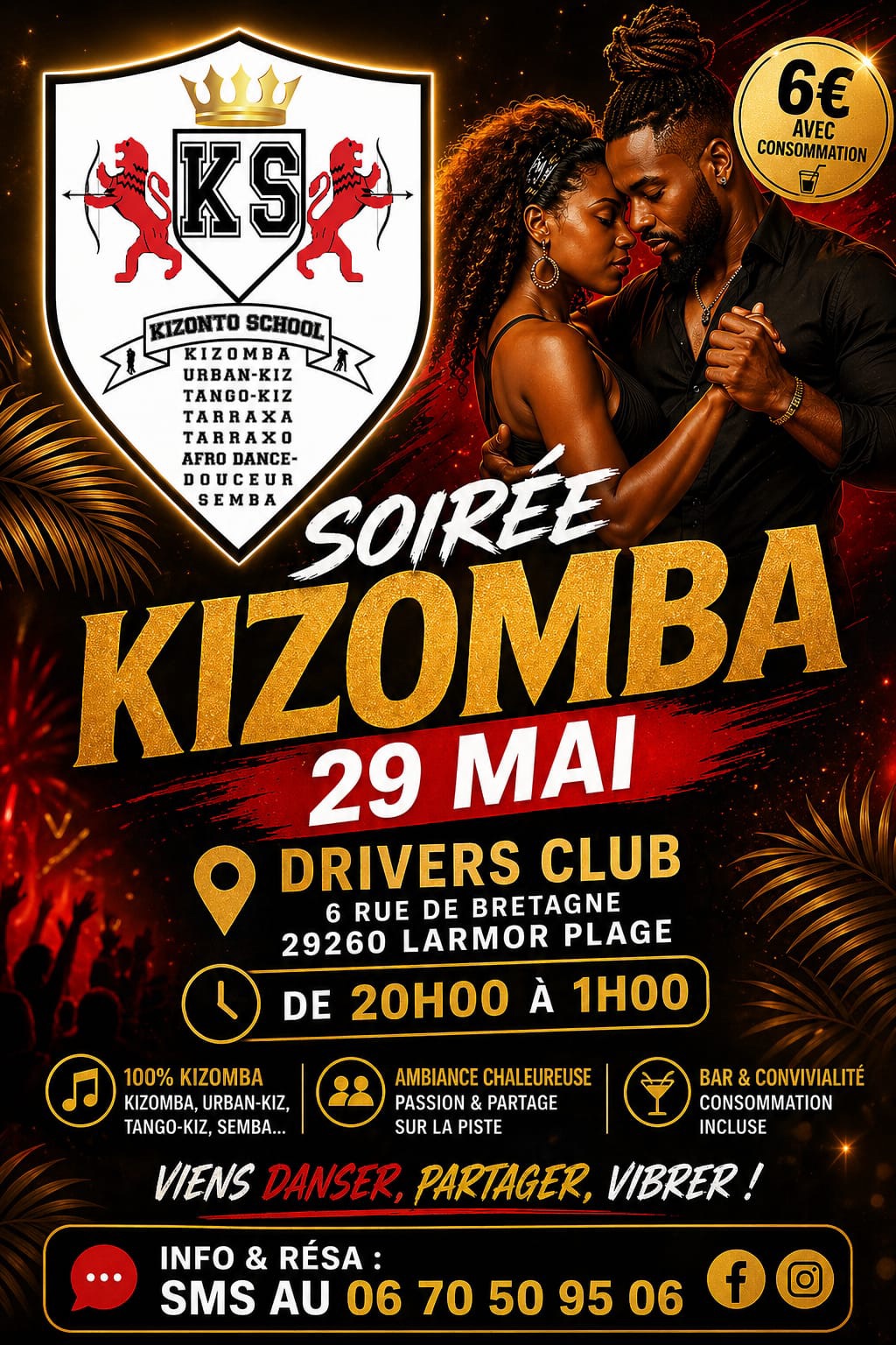 Affiche de Soirée Kizomba