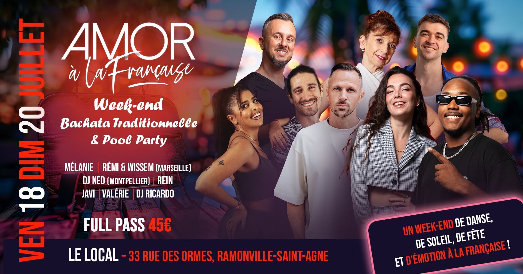 Affiche de Amor à la  Française Pool Party & Social Intensif 