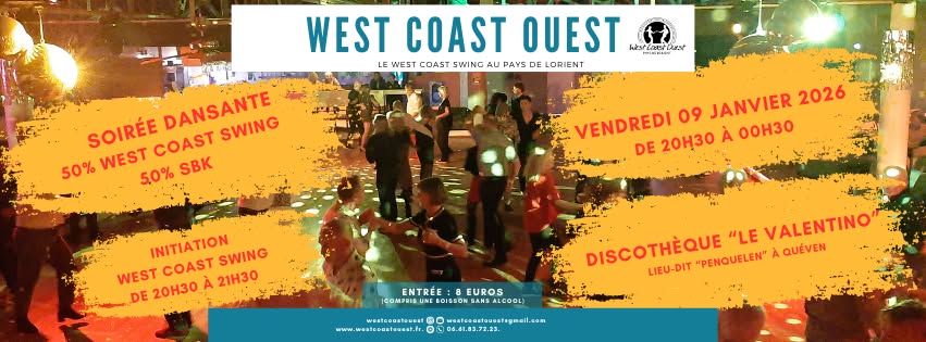 Affiche de INITIATION wcs+ SOIRÉE wcs/sbk près de LORIENT