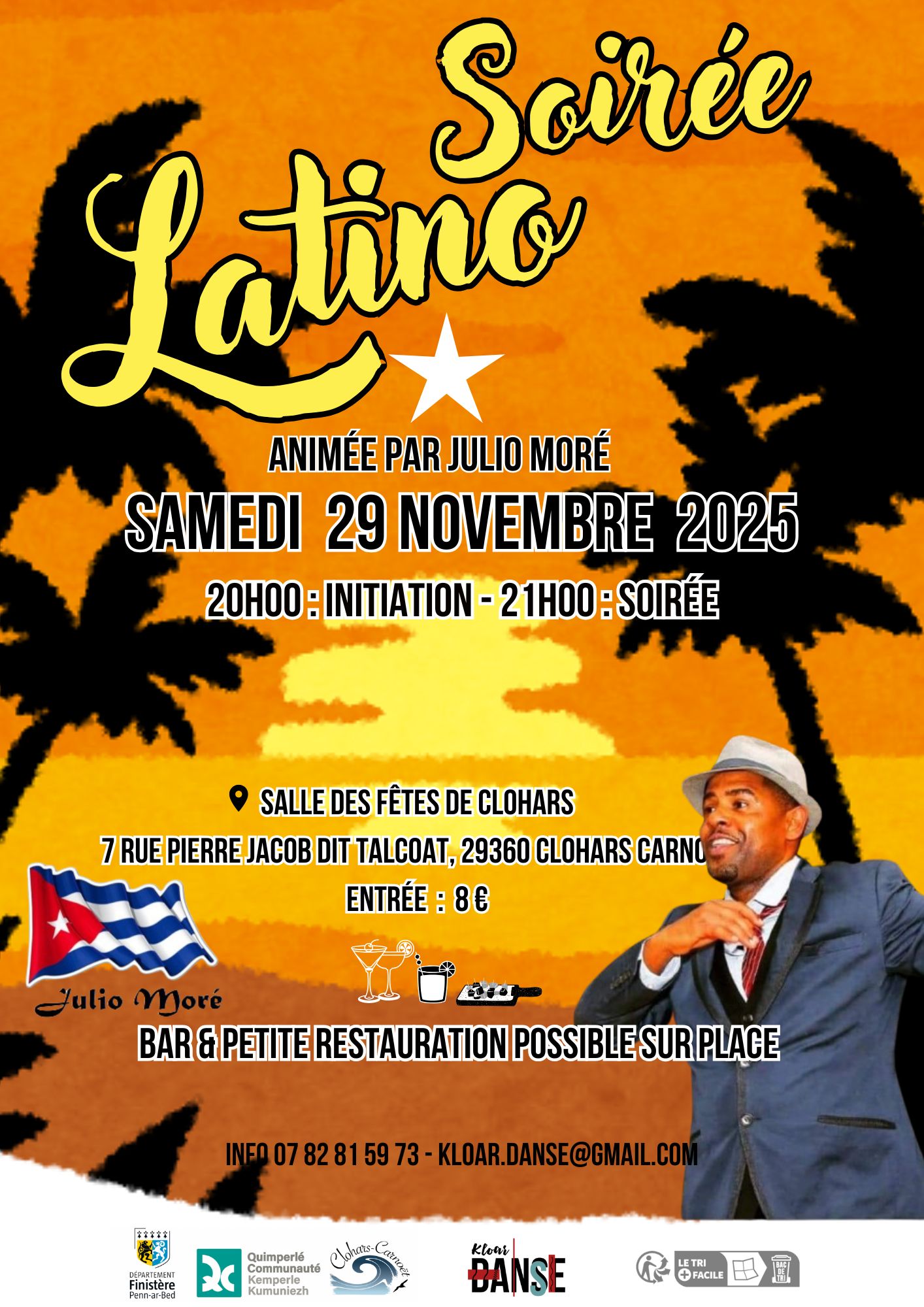 Affiche de Soirée Latino avec Kloar Danse