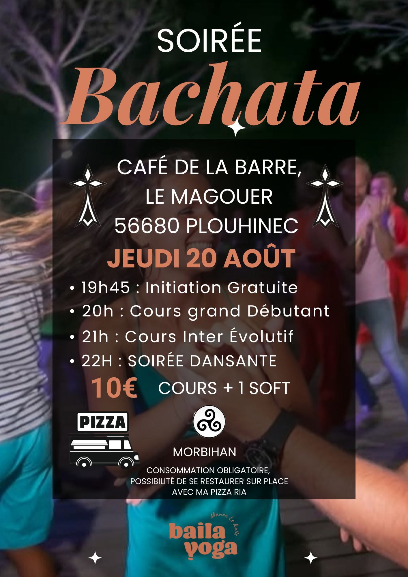 Affiche de Soirée Bachata au Café de la Barre