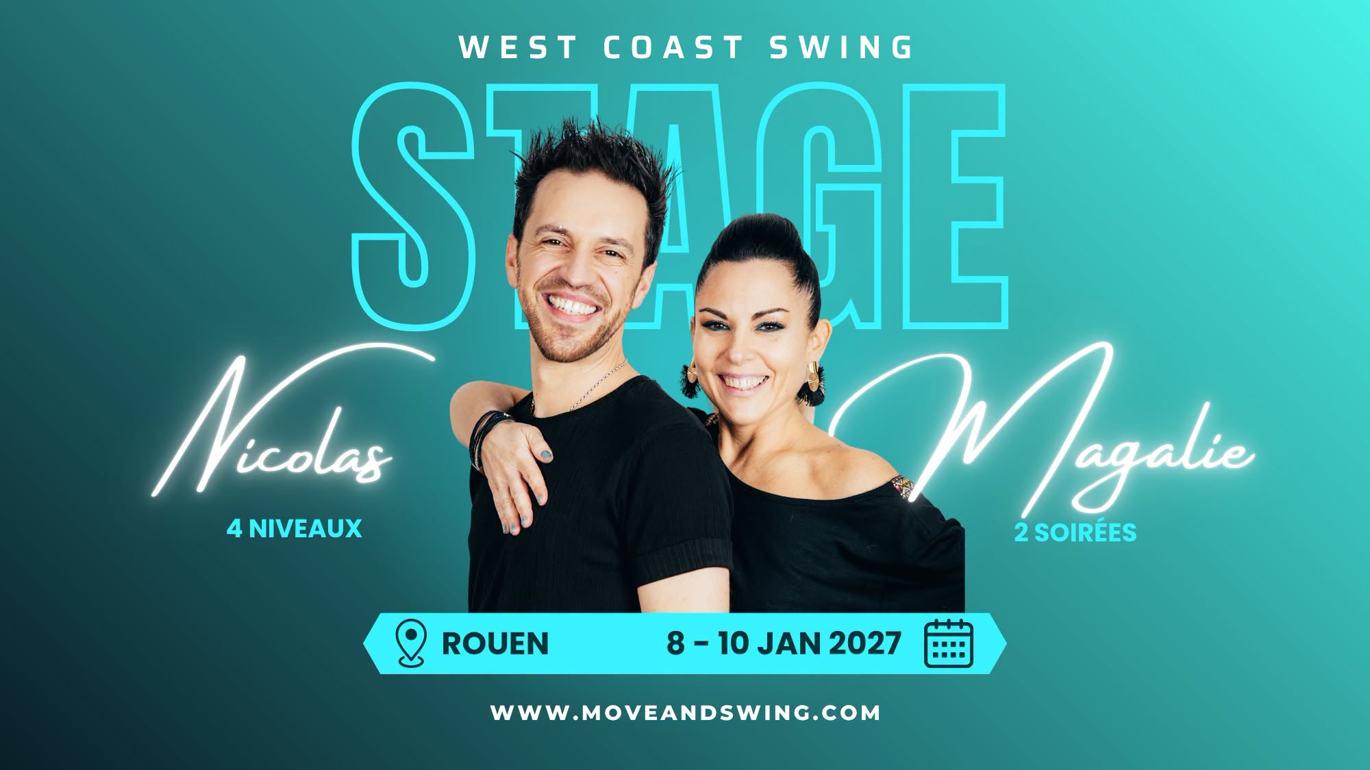 Affiche de ✨ 𝐒𝐓𝐀𝐆𝐄 𝐖𝐄𝐒𝐓 𝐂𝐎𝐀𝐒𝐓 𝐒𝐖𝐈𝐍𝐆 – 𝐍𝐈𝐂𝐎𝐋𝐀𝐒 & 𝐌𝐀𝐆𝐀𝐋𝐈𝐄 – 𝐑𝐎𝐔𝐄𝐍 ✨