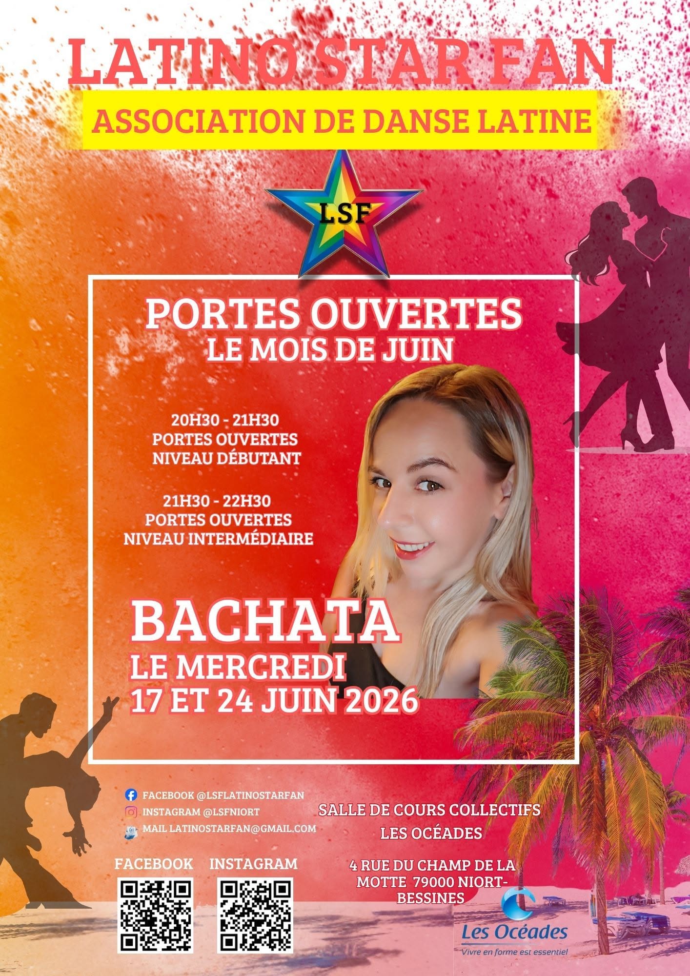 Affiche de 🕺Bachata-Portes Ouvertes Juin💃 LSF Niort 